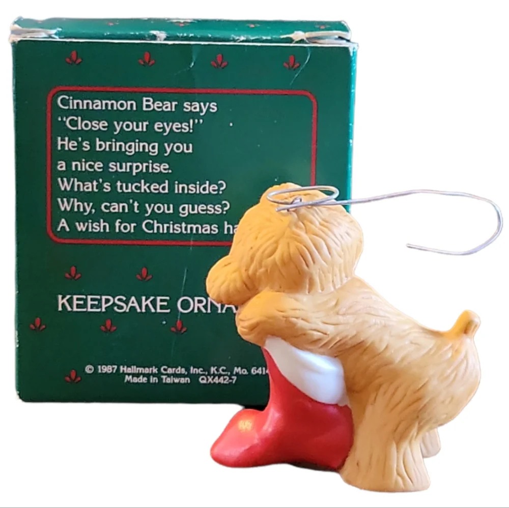 Vtg 1987 Hallmark 5th Collector's Series Keepsake Ornament Cinnamon Bear